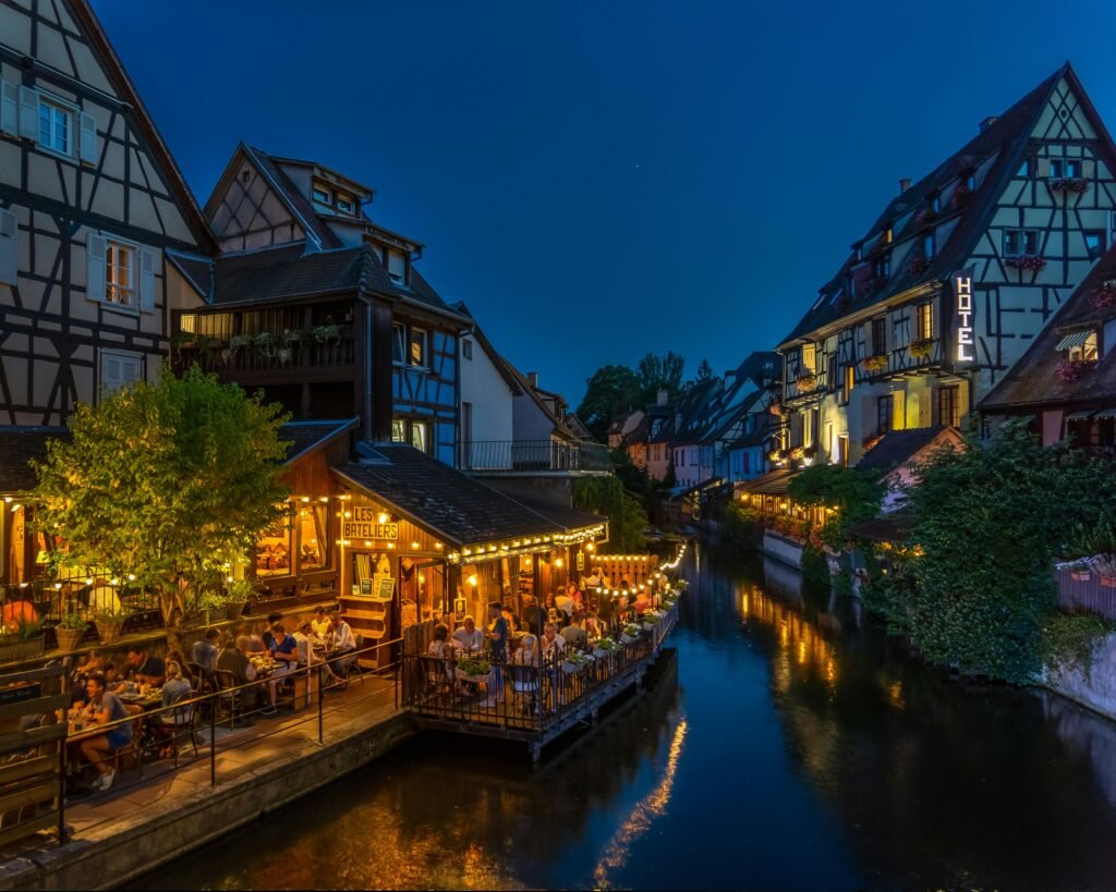 Nighttime view of Colmar